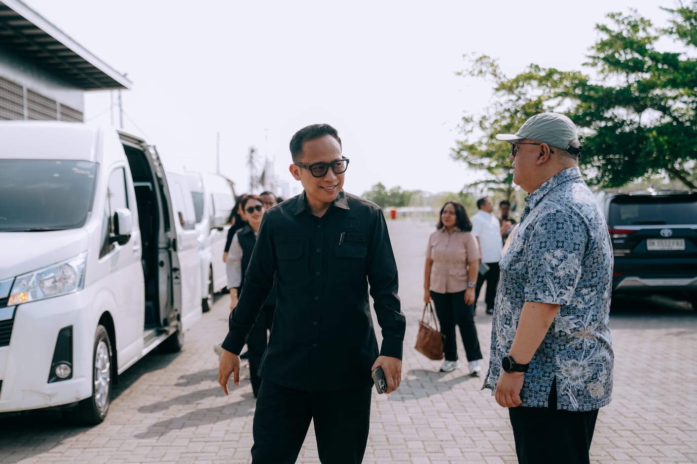Denny Cagur saat kunjungan ke Bali United Training Center